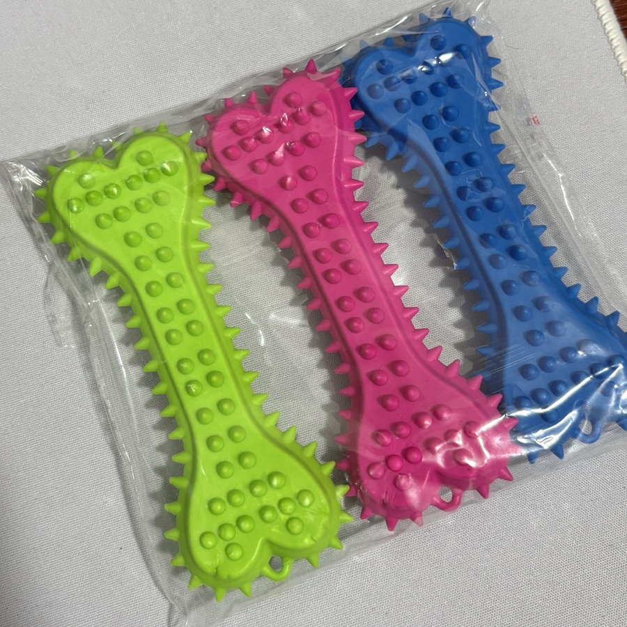 3/6pcs Chew Toys  Dog Rubber T - đánh giá và giá Teeth Cleaning Dog Chew Bone