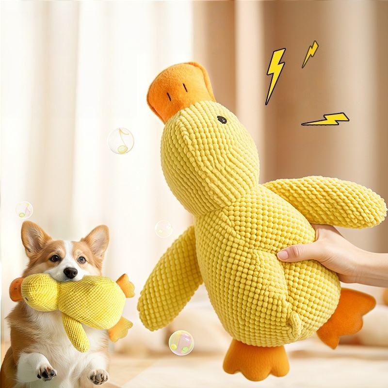 Squeaky Dog Plush Duck Toy Bit - đánh giá và giá Indestructible Dog Chew Toy